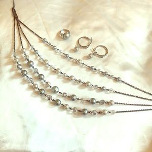 Necklace, earring and ring set